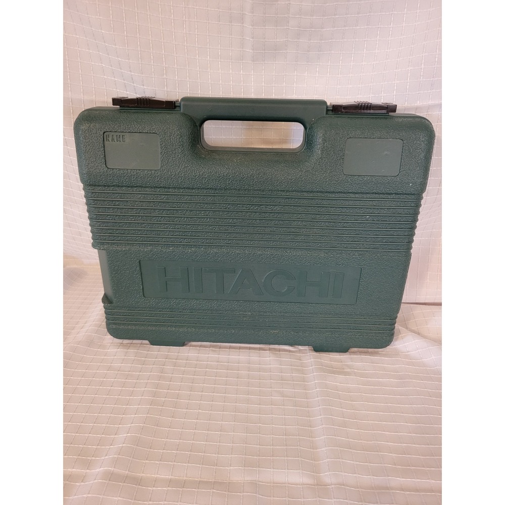 Hitachi Hard Plastic Tool Carrying Case Green Molded Storage Box with Handle‎
